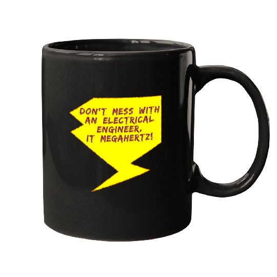 Lightning Bolt Electrical Engineer girl Mugs