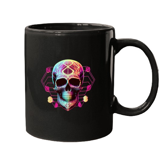 Skull Halloween monster soldier robot Mugs