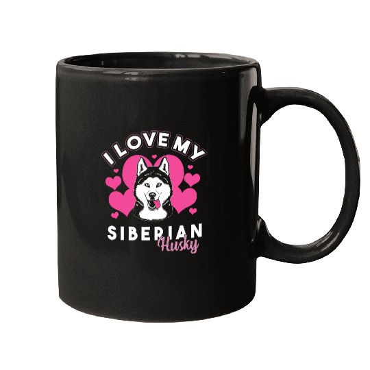 Cute Husky Dog Owner I Love My Siberian Husky Mugs