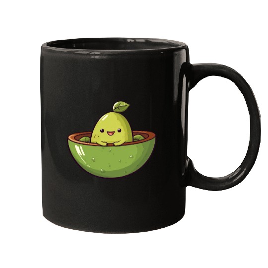 Avocado meets Lime, Fresh Fruit Design Mugs