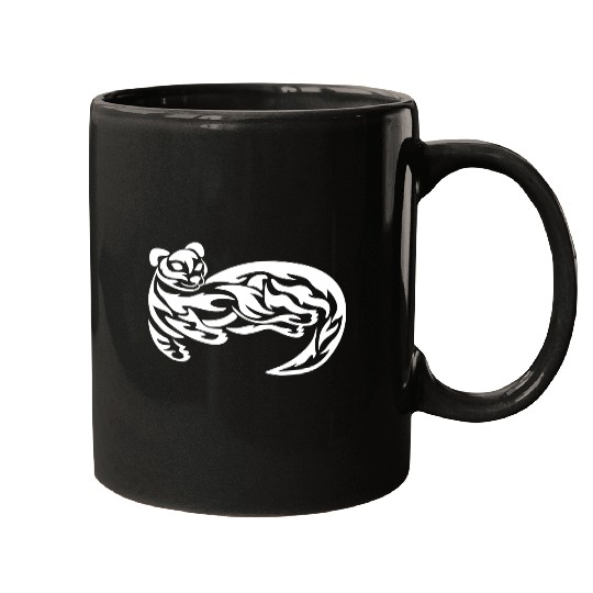 Tribal Otter Tattoo Mugs