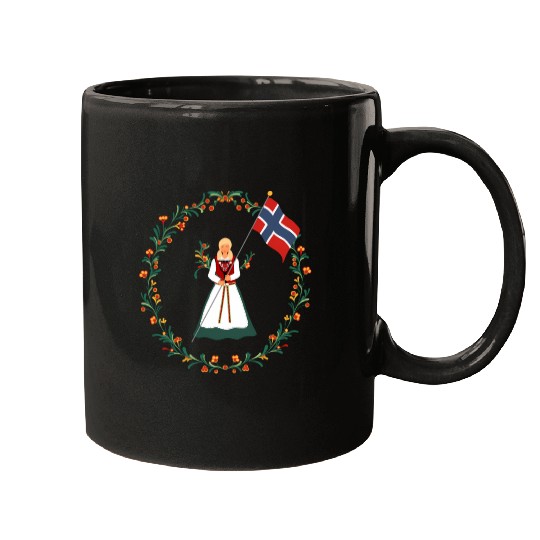 Norway Pride Norwegian Bunad Flag Pride Mugs