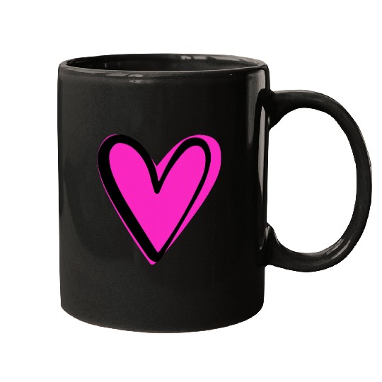 Pink Heart nature Mugs