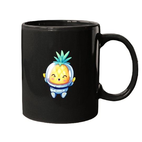 Kawaii astronauts pineapple Mugs