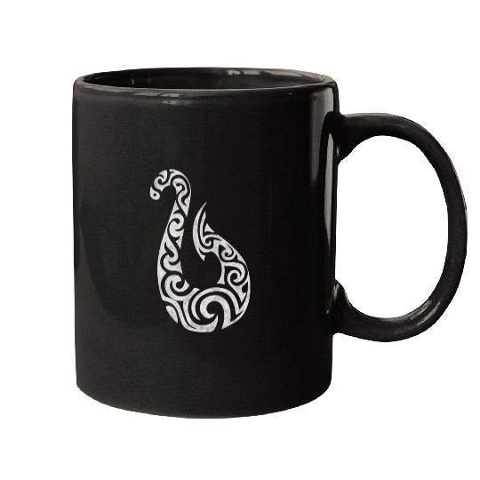 Maori New Zealand Polynesian Fish Hook Charm Mugs