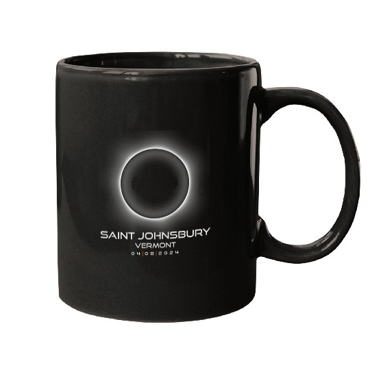 2024 Saint Johnsbury Vermont Eclipse Souvenir Mugs
