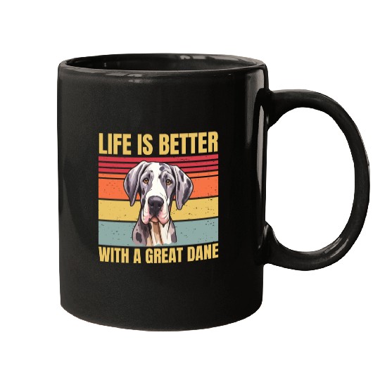 life is better with a great dane Mugs