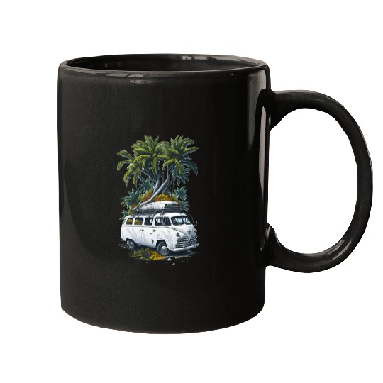 Travel Car caravan Summer Coco Tree Mugs
