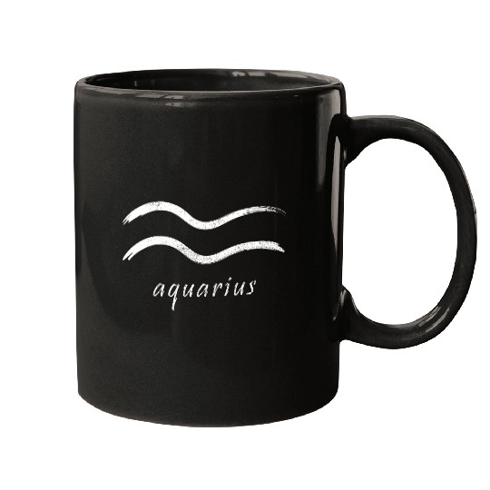 Zodiac Symbol Sign Aquarius Mugs
