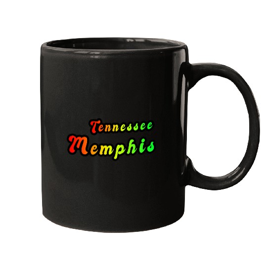Memphis Tennessee rainbow design Mugs