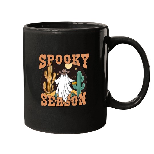 Spooky Season Western Ghost Halloween Mugs