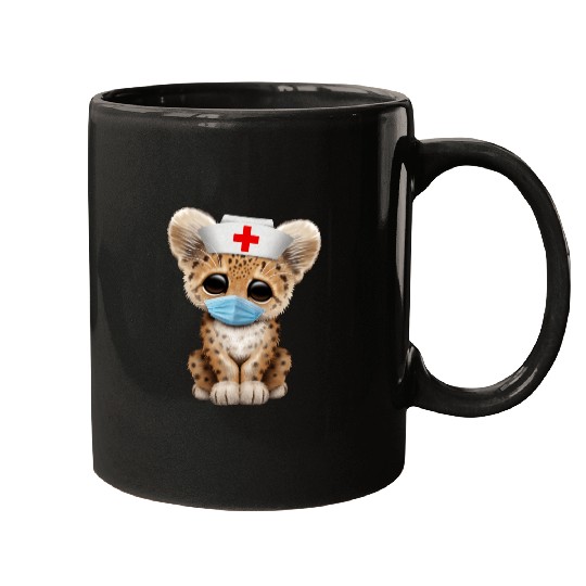 Cute Leopard Cub Nurse Mugs