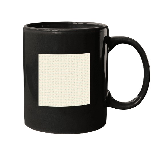 Retro Pattern Yellow Teal Red Mugs
