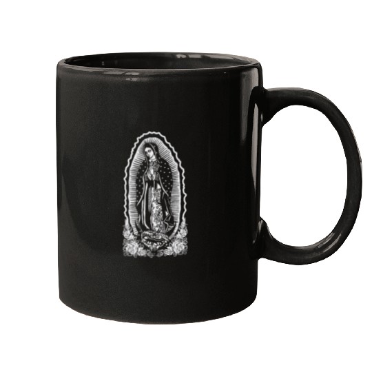 Virgin Mary Lady of Guadalupe Virgen De Guadalupe Mugs