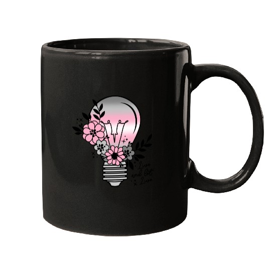 Demigirl Light Bulb With Flowers Mugs