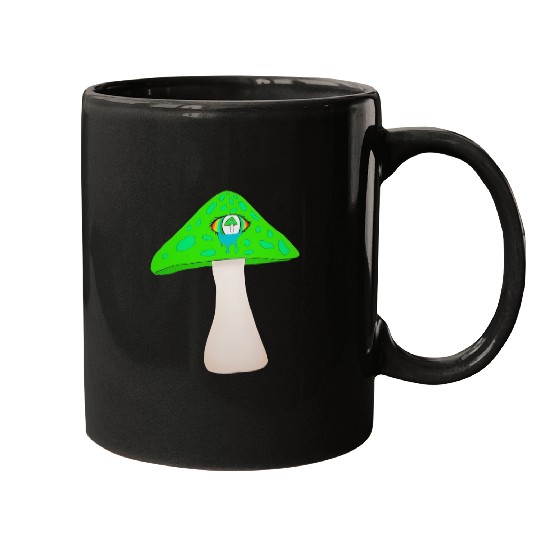 Green Mushroom Mugs