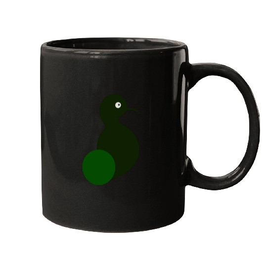 Green bird Mugs