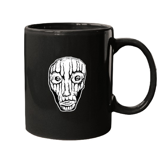 Native Stripper - White Cutout - Black Drawing Mugs