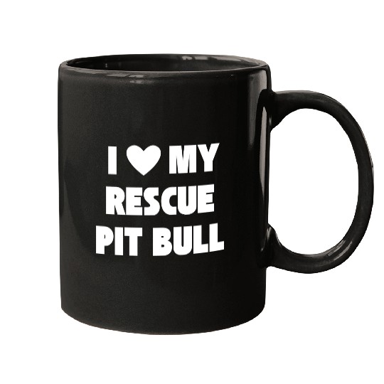 I Love My Rescue Pit Bull | Pitbull Advocacy Mugs