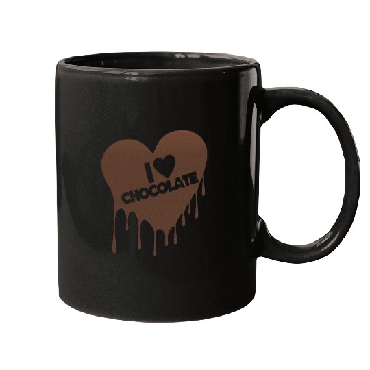 I Love Chocolate Candy Heart Lover Mugs