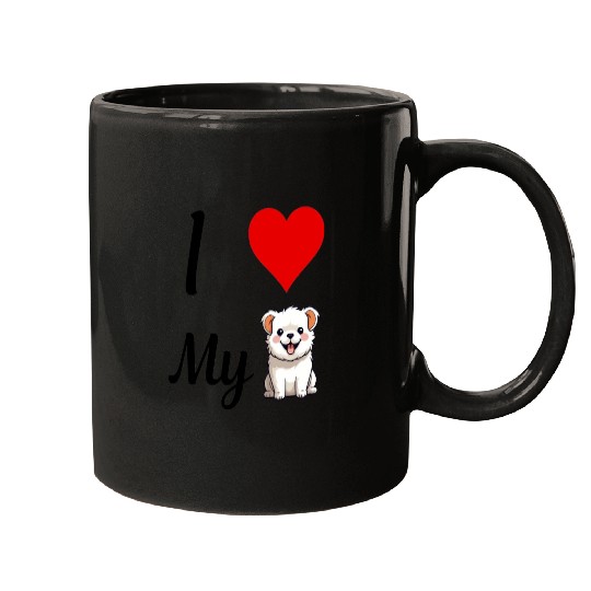 I love my dog ,dogs lover , Heart , cute dog Mugs