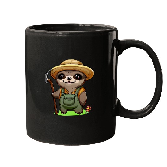 Cozy gardener sloth Mugs