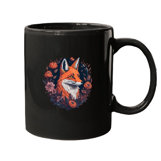 FOX AND FLOWER Mugs