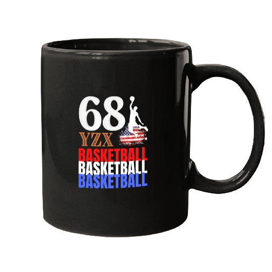 American basketball tri-colour Mugs