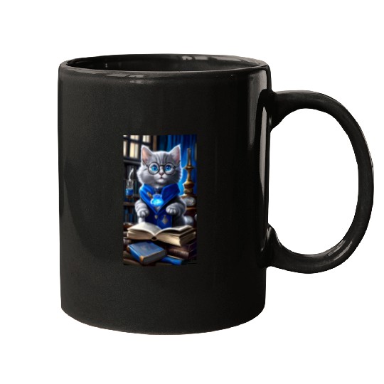 The Raven-claw Kitten Scholar: A Feline Journey. Mugs