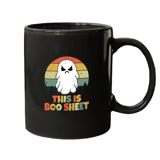 Boo Retro Costume Ghost Halloween Mugs