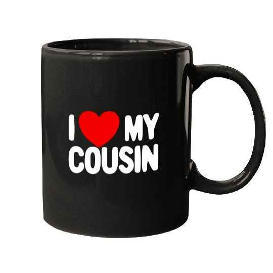 I Love My Cousin Red Heart Redneck Love My Cousin Mugs