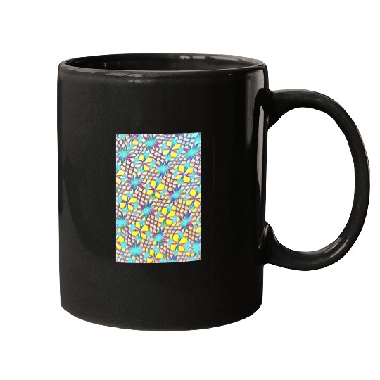 Stunning Yellow Blue Purple Vector Design Mugs