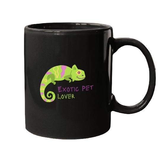 Green Chameleon Lizard Exotic Pet Lover Mugs