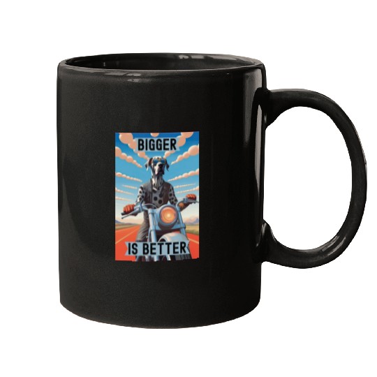 This is Great : Great Dane Riding a Motorcycle Mugs