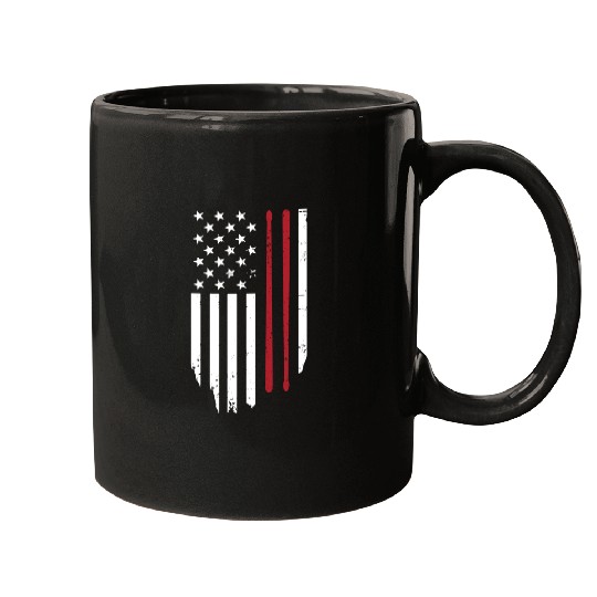 American Flag Drum Sticks Mugs