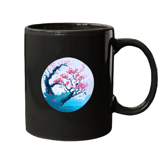 Cherry blossoms tree Mugs