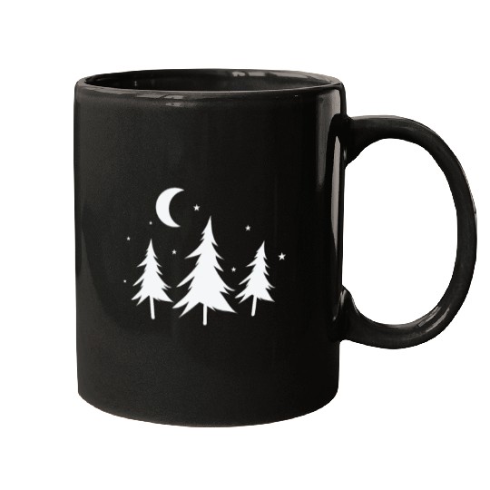 Forest at Night Nature Forest Environment Mugs