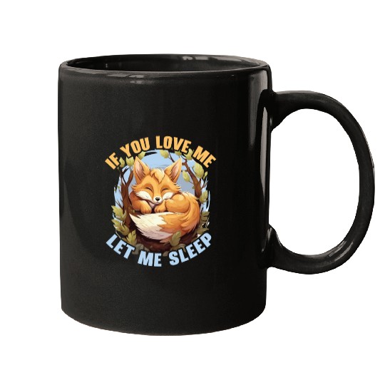 Sleeping Fox Sleepyhead Napping Sleep Fox Lover Mugs