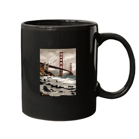 Golden Gate Bridge California Mugs, Golden Gate