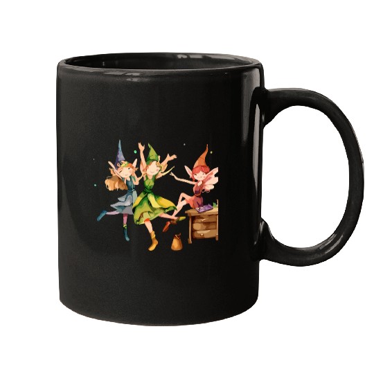 Whimsical Elf Party Mugs