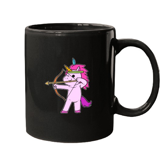 Unicorn Archery Athletic Person Gift Mugs