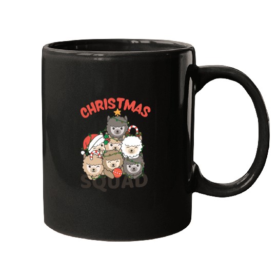 Alpaca Christmas Tree Christmas Squad Alpacas Mugs