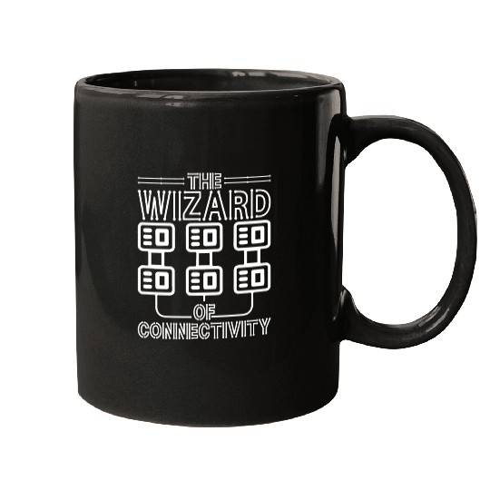 Network Admin The Wizard Of Connectivity Mugs