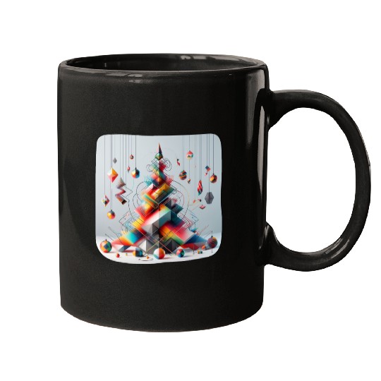 Geometric Christmas tree Mugs