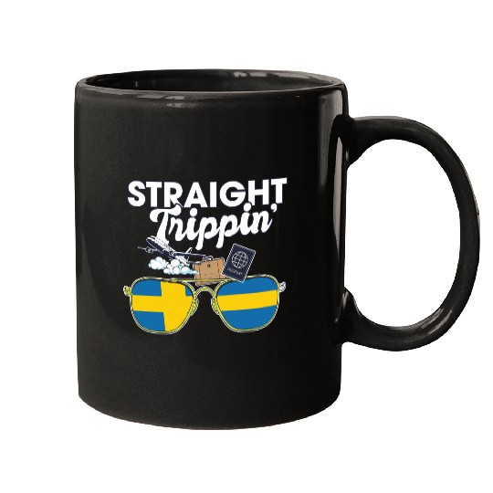 Straight Trippin' Sweden Vacation Tour Travel Mugs
