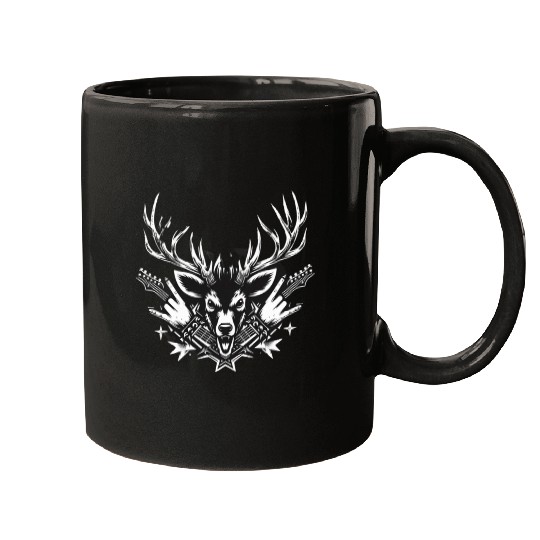 Punk Rock Reindeer Mugs