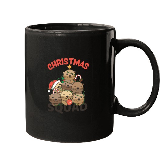 Otter Christmas Tree Christmas Squad Otter Mugs
