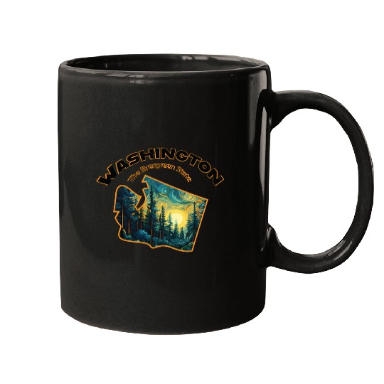 Washington Wildlife - evergreen Mugs
