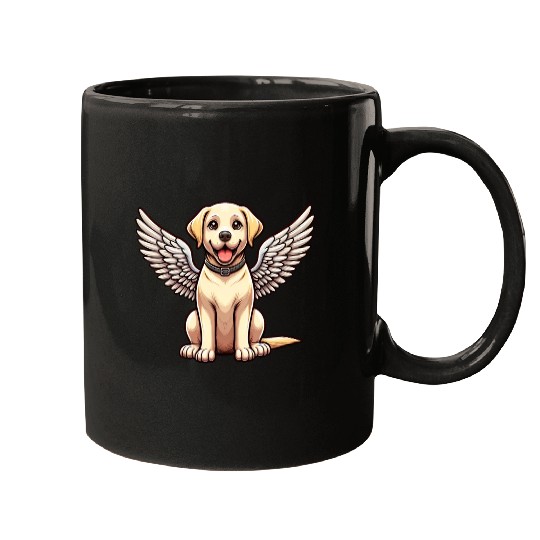 Labrador Retriever Comic Angel Mugs