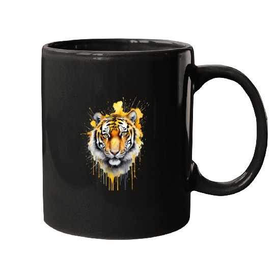 wild tiger head Mugs